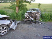 Wypadek na trasie Wilkasy - Grabowo. Cztery osoby w szpitalu Wypadek na trasie Wilkasy - Grabowo. Cztery osoby w szpitalu