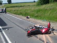 Motocyklista sprawcą poważnego wypadku Motocyklista sprawcą poważnego wypadku