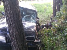 Wypadek na trasie Naglady-Olszyn Wypadek na trasie Naglady-Olszyn