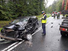 Poważny wypadek na trasie Pozezdrze-Giżycko Poważny wypadek na trasie Pozezdrze-Giżycko