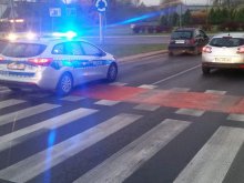Potrącenie rowerzysty na rondzie OKS w Olsztynie Potrącenie rowerzysty na rondzie OKS w Olsztynie