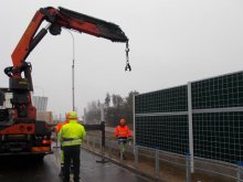 Obwodnica Olsztyna. Montują ekrany akustyczne Obwodnica Olsztyna. Montują ekrany akustyczne