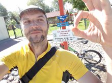 Olsztyński radny rowerem miejskim dojechał do Gdańska i Warszawy Olsztyński radny rowerem miejskim dojechał do Gdańska i Warszawy