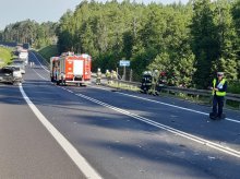 Pod Olsztynem audi zderzyło się z ciężarówką. Jedna osoba ranna Pod Olsztynem audi zderzyło się z ciężarówką. Jedna osoba ranna