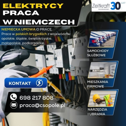 Elektrycy praca w Niemczech
