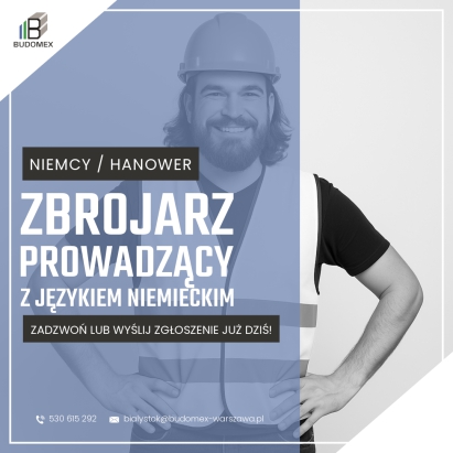 ZBROJARZ PROWADZĄCY Z JĘZYKIEM NIEMIECKIM - Praca w Niemczech / Hanower
