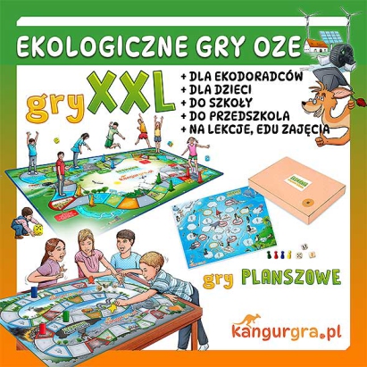 EKO GRY XXL dla dzieci OZE - czyste powietrze, energia, woda - ekologiczne gry
