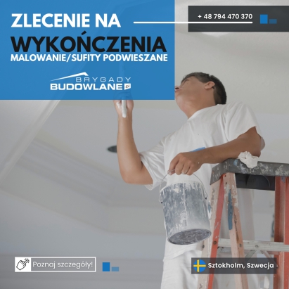 Prace wykończeniowe na terenie Szwecji od zaraz