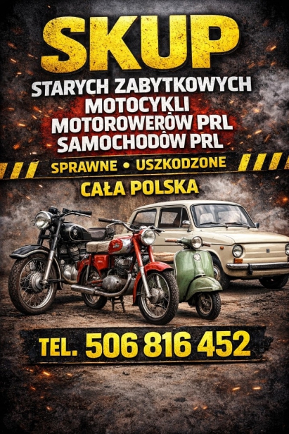 KUPIĘ STARE ZABYTKOWE MOTOCYKLE PRL 