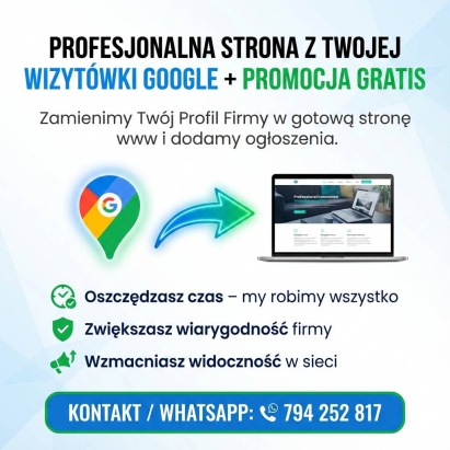 Zamienimy wizytówkę Google w stronę internetową 