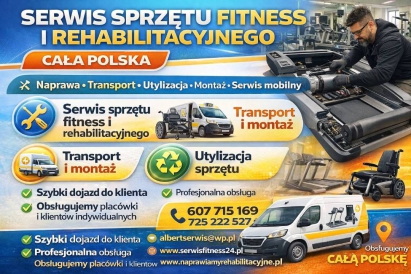 Serwis sprzętu fitness i rehabilitacyjnego, mobilny serwis | Naprawa Utylizacja Transport Montaż