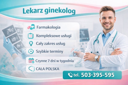 Ginekolog Farmakologia Kompleksowe usługi cały zakres szybkie terminy 