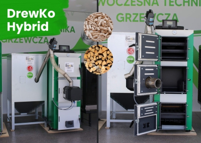 DrewKo Hybrid 12 kW – jeden kocioł na pellet i drzewo