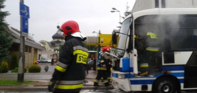 Pożar autobusu na olsztyńskim dworcu