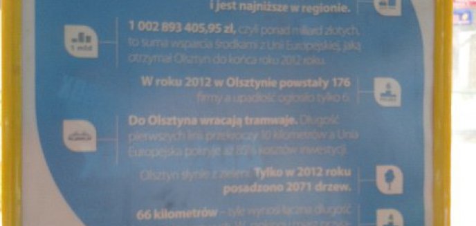 Miasto w liczbach, czyli odrobina propagandy w olsztyńskich autobusach