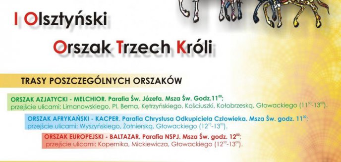 Orszak Trzech Króli po raz pierwszy w Olsztynie