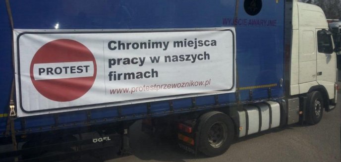 Przewoźnicy protestowali w Olsztynie