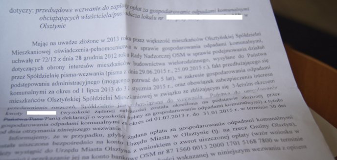 Dalszy ciąg śmieciowego zamieszania w Olsztyńskiej Spółdzielni Mieszkaniowej