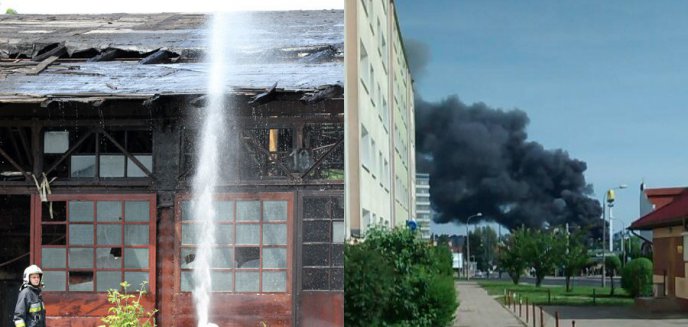 Artykuł: Pożar starej parowozowni w Olsztynie [ZDJĘCIA]