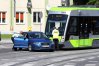 Kolizja samochodu z tramwajem na skrzyżowaniu ulic Kościuszki i Żołnierskiej