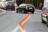 Separatory na skrzyżowaniu al. Piłsudskiego z ul. Dąbrowszczaków
