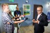 Maciej Radkiewicz, nowy prezes Stomilu Olsztyn, na wtorkowym spotkaniu z dziennikarzami