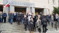 Pikietujący pracownicy administracji sądowej