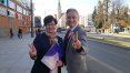 Monika Falej i Rober Biedroń w Olsztynie