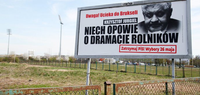 ''Uwaga! Ucieka do Brukseli''. Krzysztof Jurgiel na billboardach w Olsztynie