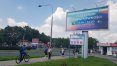 Billboard na ul. Dworcowej, promujący Olsztyński Marsz Równości