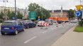 Korki przy rondzie Bema