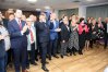 Radość w olsztyńskim sztabie Prawa i Sprawiedliwości po ogłoszeniu sondażowych wyników wyborów parlamentarnych