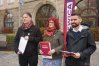 Marcin Gulczyński, Małgorzata Matuszewska-Boruc i Bartosz Grucela na konferencji prasowej
