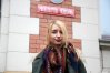 Monika Bem na zwołanej przez siebie konfernecji prasowej
