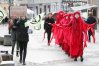 Akcja pod hasłem ''Red Rebel Brigade'' na olsztyńskiej starówce