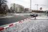 Zamknięte dla kierowców skrzyżowanie ulicy Kasprzaka z al. Obrońców Tobruku