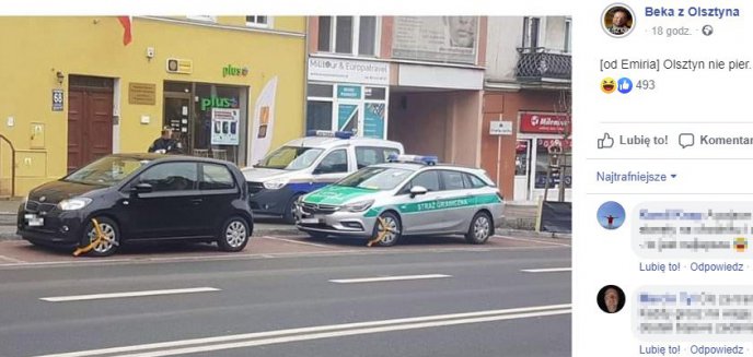 Straż graniczna zablokowana przez olsztyńską straż miejską za... niewłaściwe parkowanie