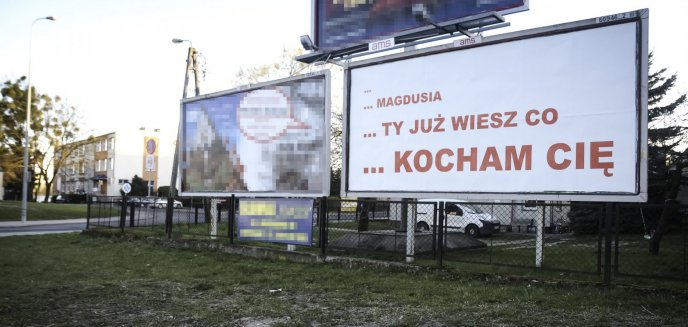 Miłosne wyznanie na billboardzie w Olsztynie