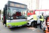 W czwartek ok. godz. 16 na skrzyżowaniu ul. Dworcowej i Żołnierskiej doszło do kolizji 2 samochodów osobowych i autobusu