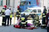 Potrącenie na rondzie Bema w Olsztynie