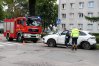 Kolizja porsche z mazdą na Zatorzu