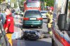 Potrącenie motocyklisty na ulicy Partyzantów w Olsztynie