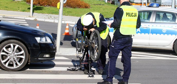 63-latka potrąciła rowerzystę na ulicy Leonharda przy markecie OBI [ZDJĘCIA]