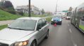 Na ul. Wyszyńskiego autobus zderzył się z osobowym volvo. Prawy pas ruchu był zablokowany przez ok. godzinę