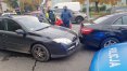 Kolizja na skrzyżowaniu ulicy Jagiellońskiej z aleją Sybiraków w Olsztynie