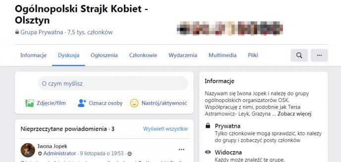 Jak żyć? Koordynatorki Strajku Kobiet w Olsztynie zrezygnowały z prowadzenia grupy na Facebooku