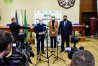 Konferencja prasowa PSL Warmia i Mazury: G. M. Brzezin, U. Pasławska, W. Wróblewski