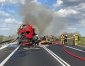 Pożar ciężarówki na DK 16 w stronę Biskupca