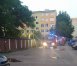 Interwencja straży pożarnej przy pożarze śmietnika
