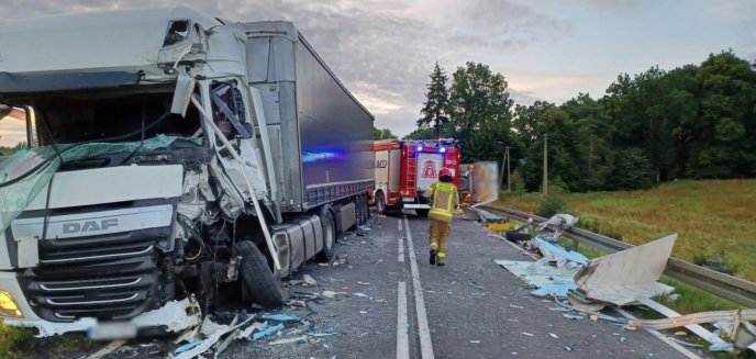 Artykuł: Na DK 53 pod Olsztynem zderzyły się dwa pojazdy ciężarowe [ZDJĘCIA, AKTUALIZACJA]